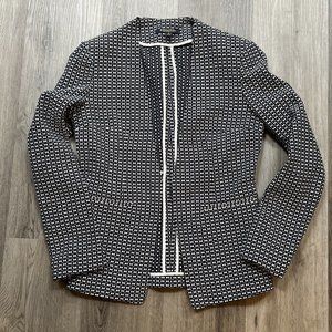 Women's Black and White Patterned Jacket